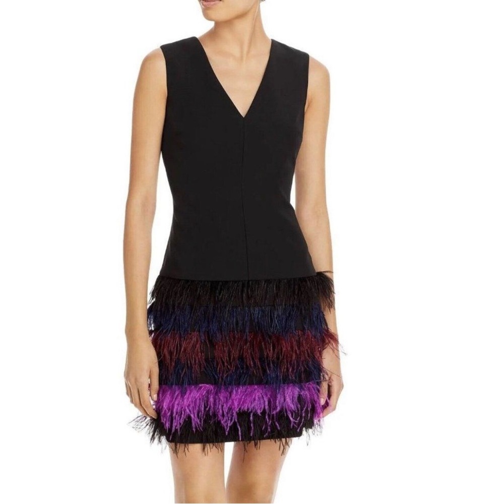 Milly Veronica feather Cady dress